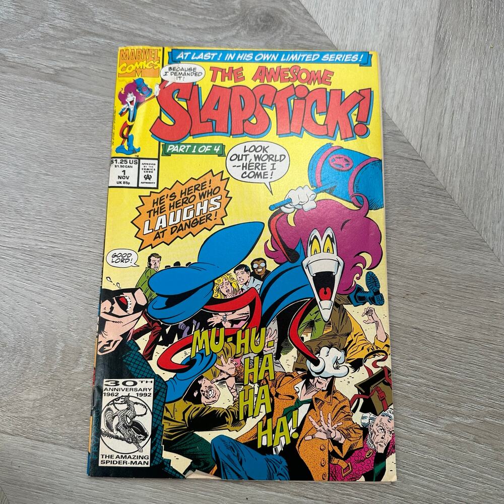 The Awesome Slapstick Marvel Comic Book Vol 1 No 1 November 1992 30 Anniversary
